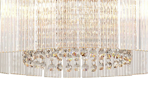 Burnaby Round Pendant /Semi Flush 5 Light Brown Oxide Small